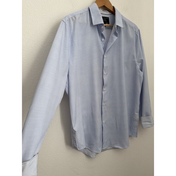 Mens Report Collection Premium Performance Long Sleeve Button-Up Shirt L 16.5 - Picture 2 of 8